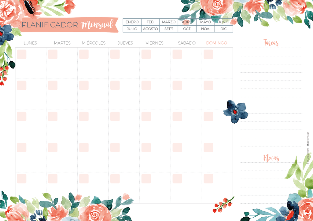 PLANNER MENSUAL SPRING Comprar en Gráfica 21