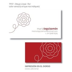 Lineal Flor - Tarjetas Personales - comprar online