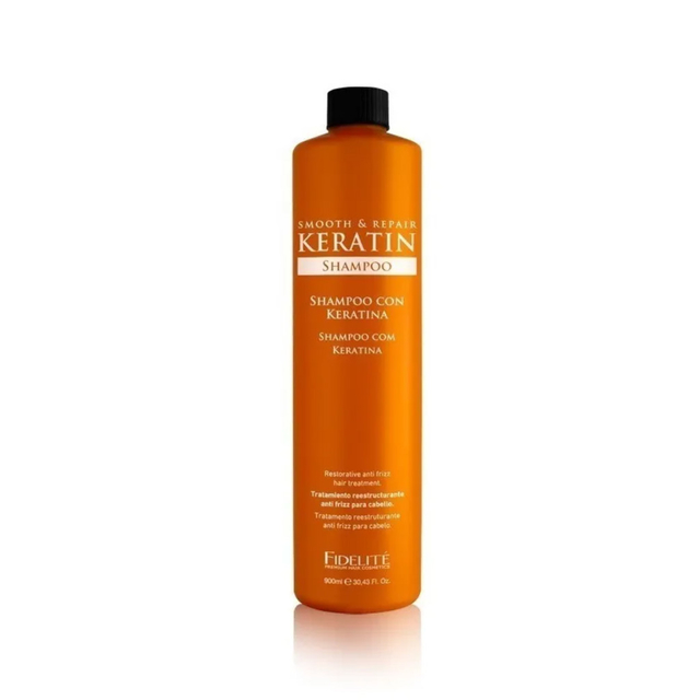 Shampoo Keratina Reparador Anti Frizz X 900 Ml Fidelite