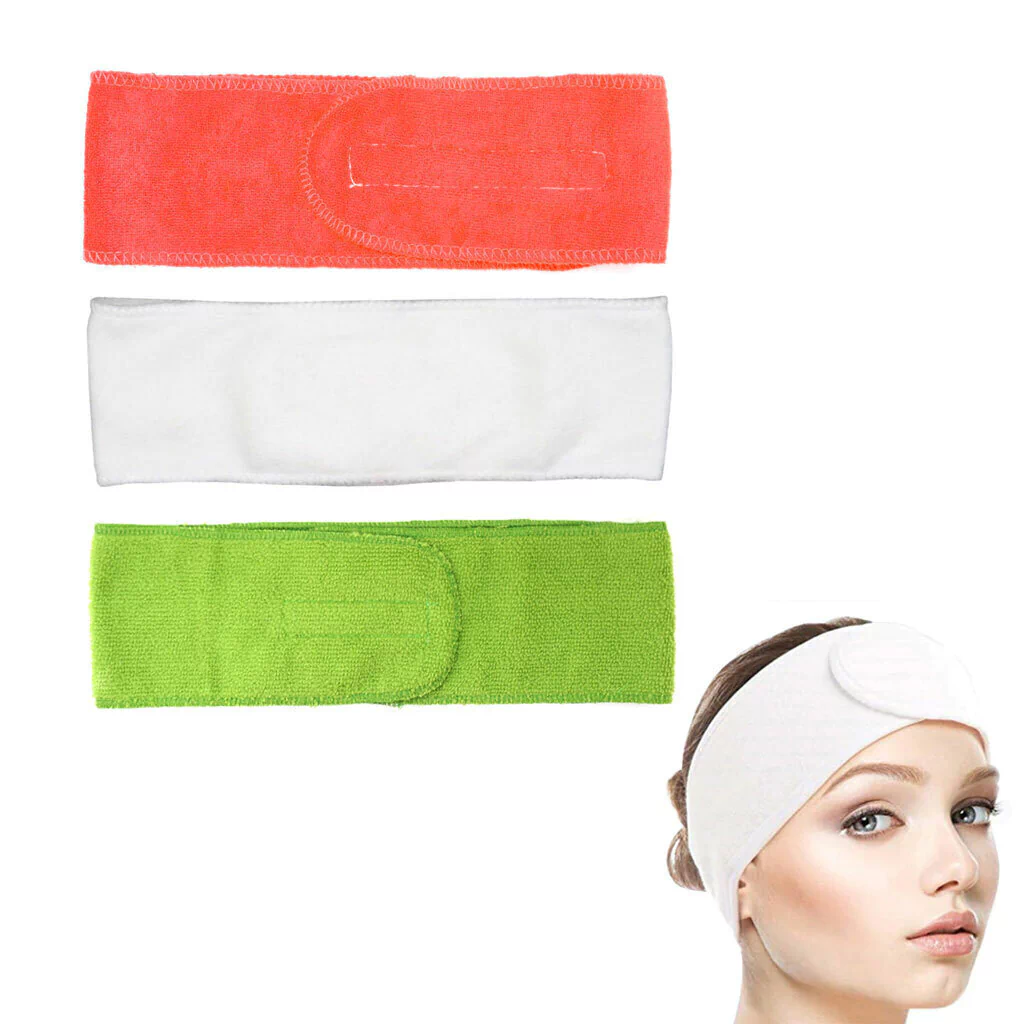 Vincha Toalla Kit x 3 Spa Make Up Cosmetologia Skincare