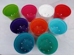 Matera plastica de color - 12 cm de diametro