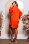 camisa linho laranja 824S karla vivian - comprar online