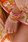 mix de pulseiras rosa e dourado 21674 mariana amaral acessorios - Morango Brasil