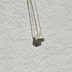 Collar Kriptonita cubo - Plata 925