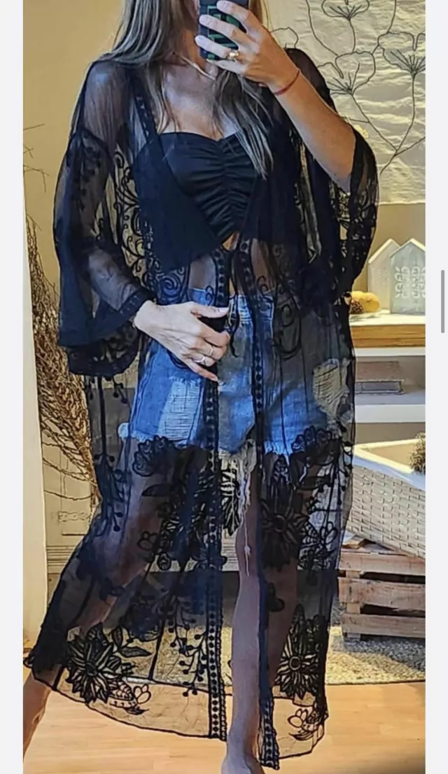 Kimono de tul bordado - Comprar en La casa de Claudia