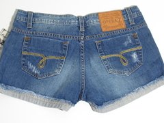 Short Feminino Jeans Lixado Barra Desfiada - loja online