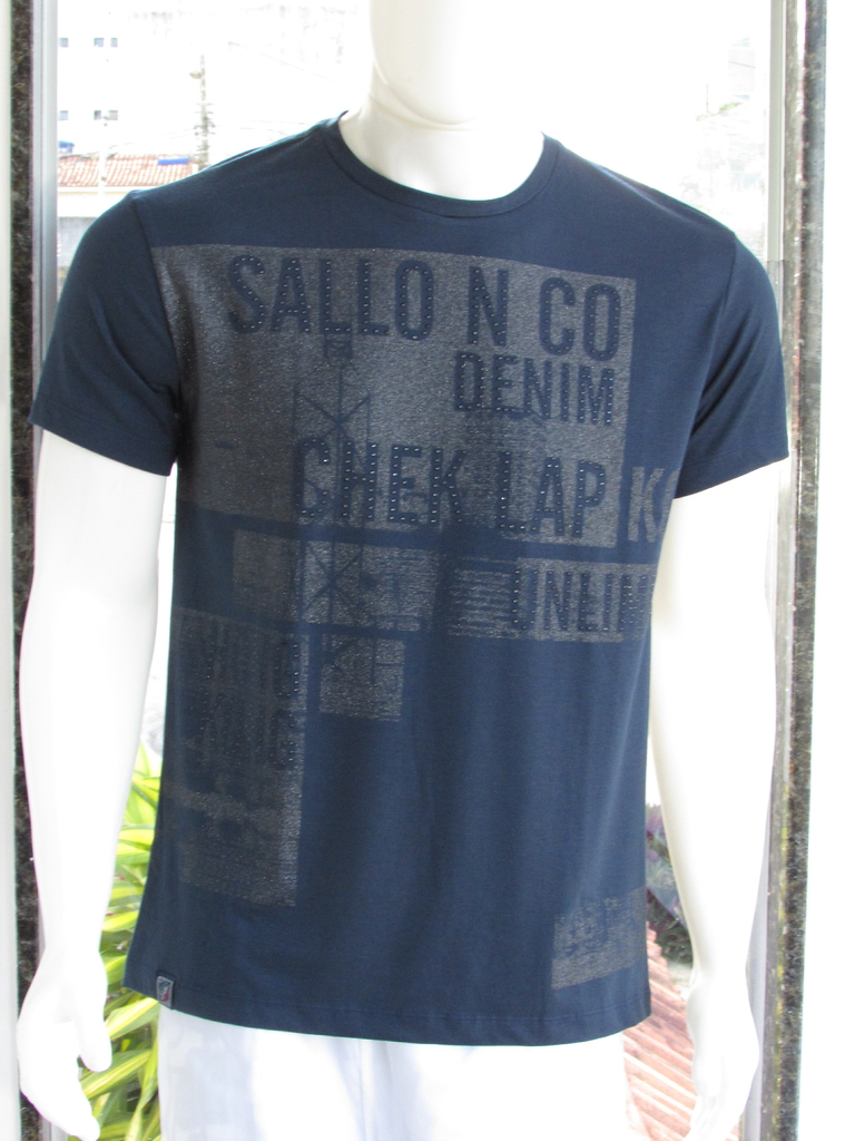 Camiseta Sallo Masculina Gola V Silk Verde Netpizante | clinicadamama.com.br