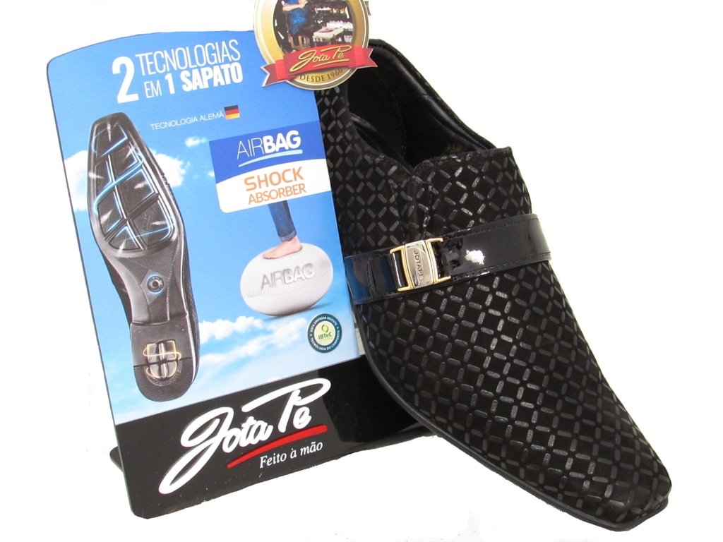 Sapato Jota Pe Social 72355 Air Pronix Preto. Lançamento!