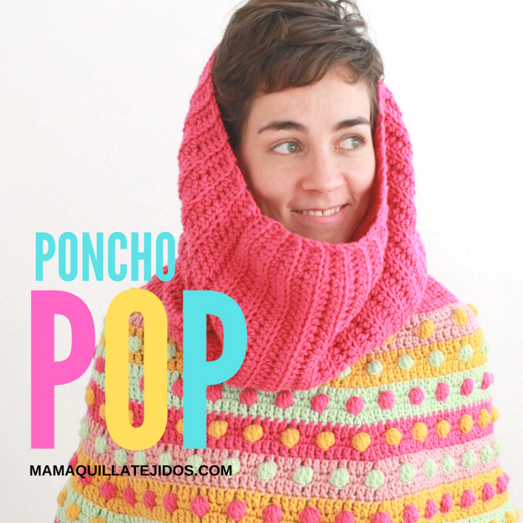 hogar Inolvidable Puno Poncho Pop Con Maxi Cuello - Patrón en PDF