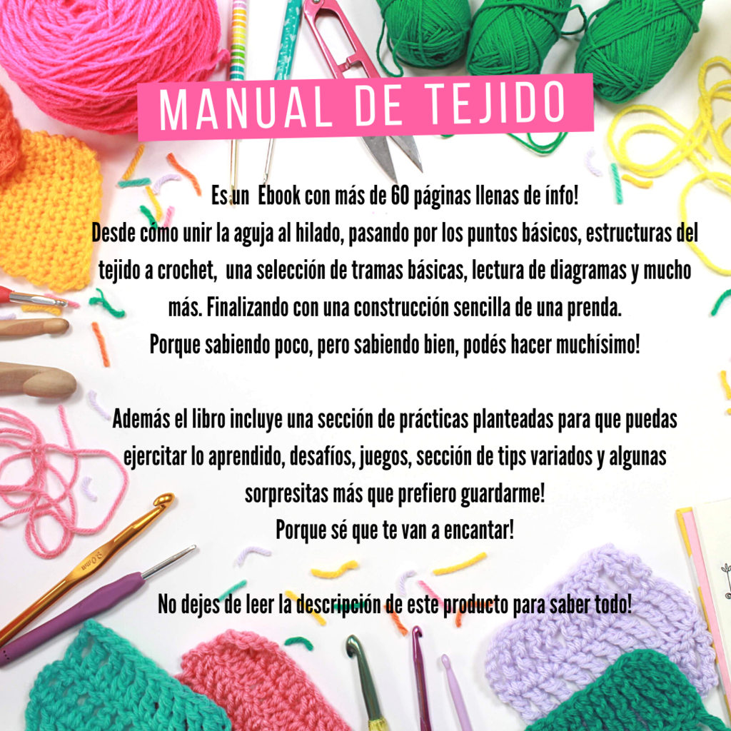 MANUAL DE TEJIDO "Crochet desde Cero"