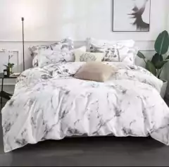 Tendido Duvet Marmol Hojas + Sabana