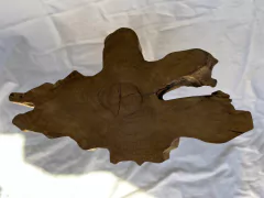 Mesa de madera y hierro - 50 x 45 cm - comprar online