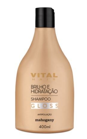 Shampoo Gloss Brilho e Hidratação 400ml [Vital Hair - Mahogany]