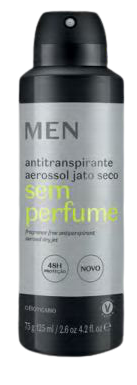 Antitranspirante Aerossol Sem Perfume 75g [Men - O Boticário] - comprar online