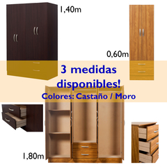 Placard 1,80m 6 Puertas 2 Cajones Ropero Ricchezze - tienda online