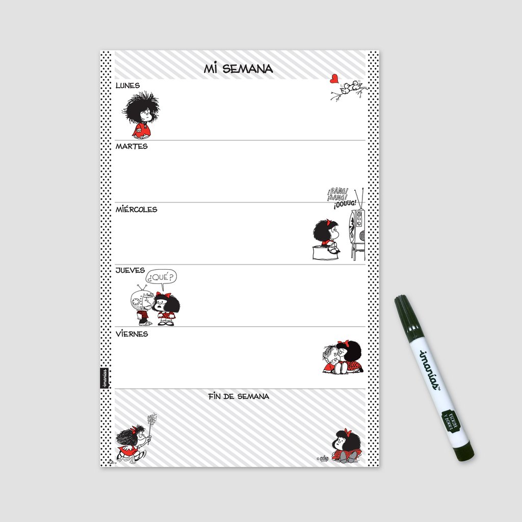 Organizador Semanal Mafalda BN - Comprar en IMANIAS
