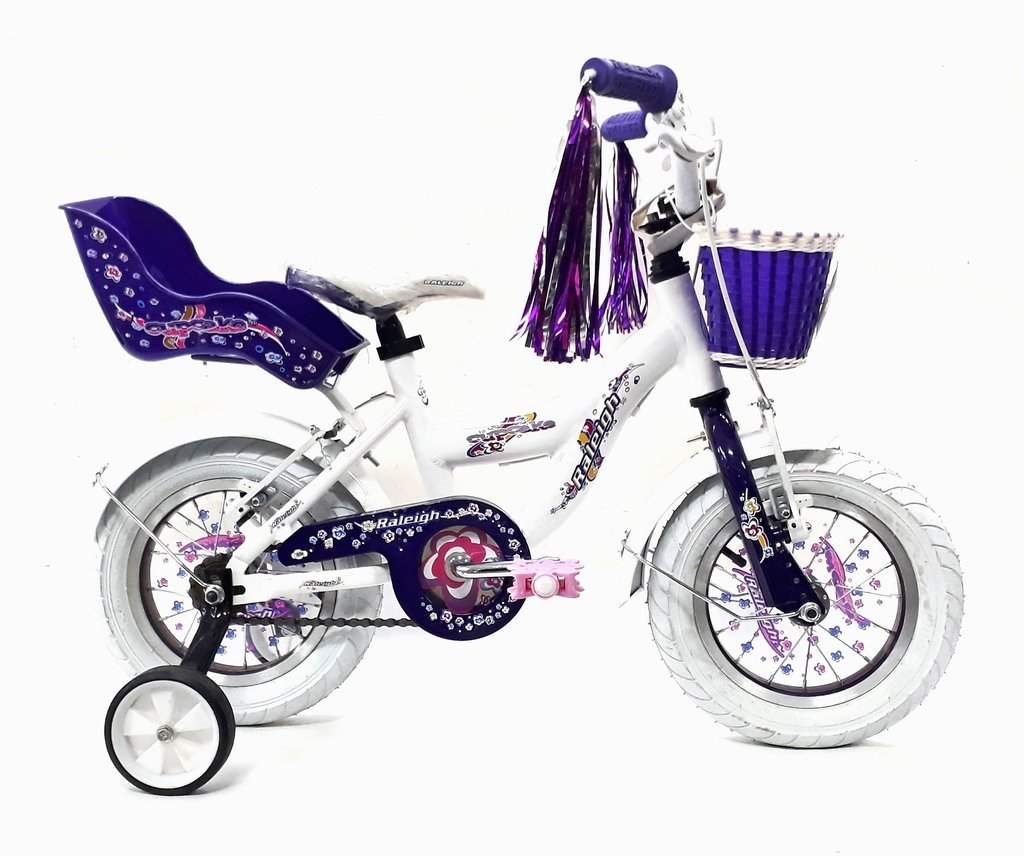 Bicicleta Rodado 12 Nena Raleigh Cupcake canasto porta muñeca
