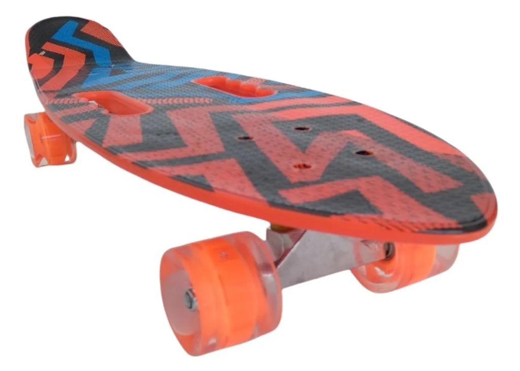 Skate Patineta cruiser boards SKT (simil Penny board) rueda c/luces