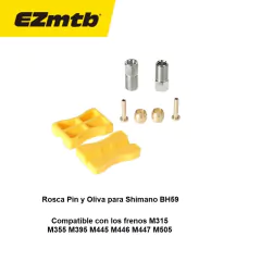 Conectores EZmtb rosca, oliva y pin para ducto shimano BH59 (Par) En Blister