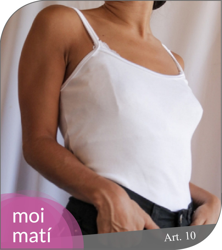 Moi Mati - Camiseta bretel de algodon y lycra