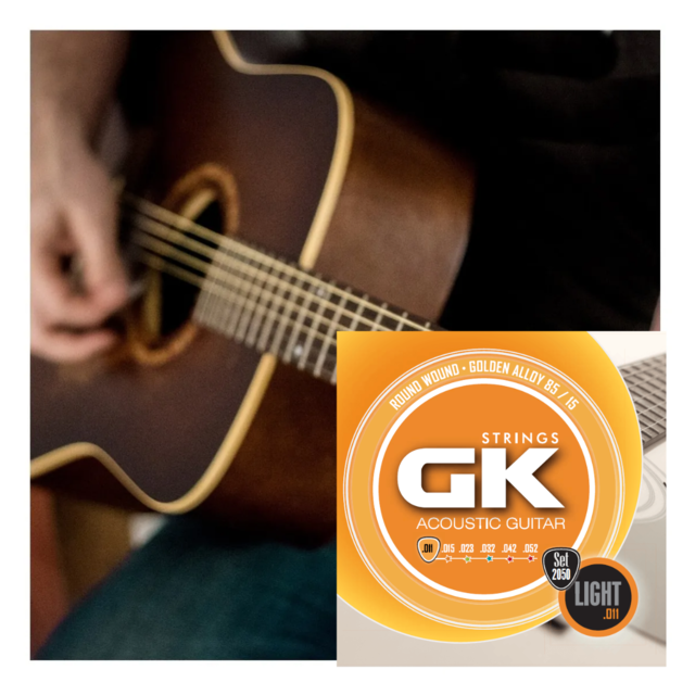 Encordado Cuerdas Guitarra Acústica Gk 0.11 Gold Alloy 85/15