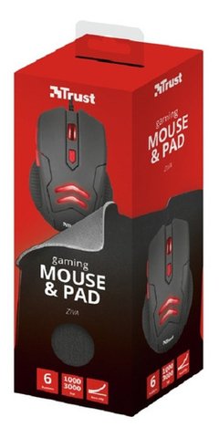 Mouse Ziva Gaming + Pad Mouse - Trust - Combo - Cod. 21963 - tienda online