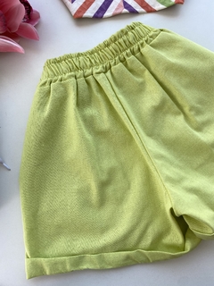 Shorts de linho (cores) na internet