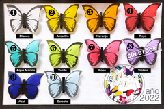 Pack de 6 juegos, Mariposas en flor Colores A Elegir CON LUZ - tienda online