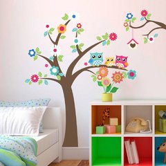 Looma Vinilos decorativos infantiles  árbol Defli con buhos
