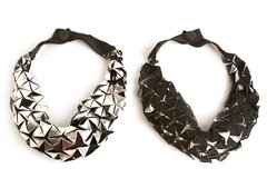 Collar Textil (Tesel.01) Negro-plateado - comprar online