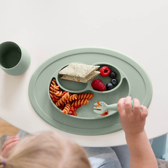 Set Plato Cuchara Tenedor Silicona Mini Feeding Set Ezpz - comprar online