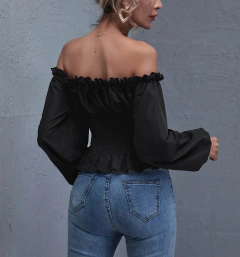 Blusa Polka - RTML385 - Celeste Ropa y Accesorios