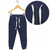 Jogging chupin con puño azul marino - comprar online