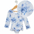 Traje de baño Paulina flores azules - comprar online
