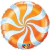 Globo Metalizado Dulce Peppermint Naranja. 46 cms.
