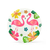 Platos Redondos de Cartón Flamingo 18 cms . 8 unidades - comprar online