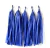 Pompones de Flecos en Papel Seda Azul Rey. 35 cms de largo. Paquete x 5 unidades