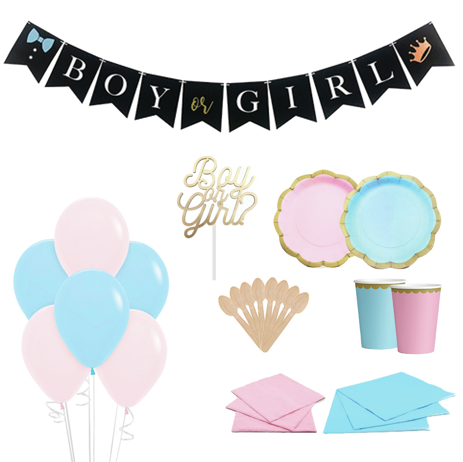 Kit de Baby Shower Boy or Girl? (Opción en Español ¿Niño o Niña?)