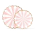 Platos Redondos Circus Rosado Pastel con Borde Metalizado Dorado - 8 unidades