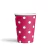 Vasos de Cartón Puntos Blancos sobre Fucsia. 8 unidades - comprar online