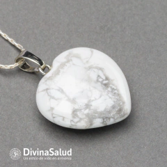 Howlite corazón dije