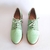 Acordonado Jules cuero verde menta