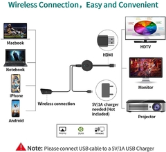 Adaptador de pantalla HDMI inalámbrico para iPhone, iPad, iOS, Android, PC, tablet, Windows, Mac en internet