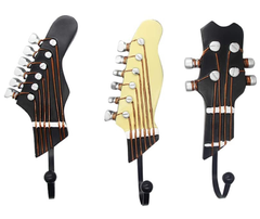 Ganchos decorativos en forma de guitarra