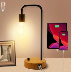 Lámpara de mesa industrial para dormitorio