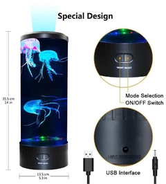 Lámpara de lava de medusa eléctrica en internet