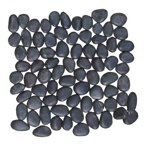 Malla de Piedras de Río Natural Black Castel