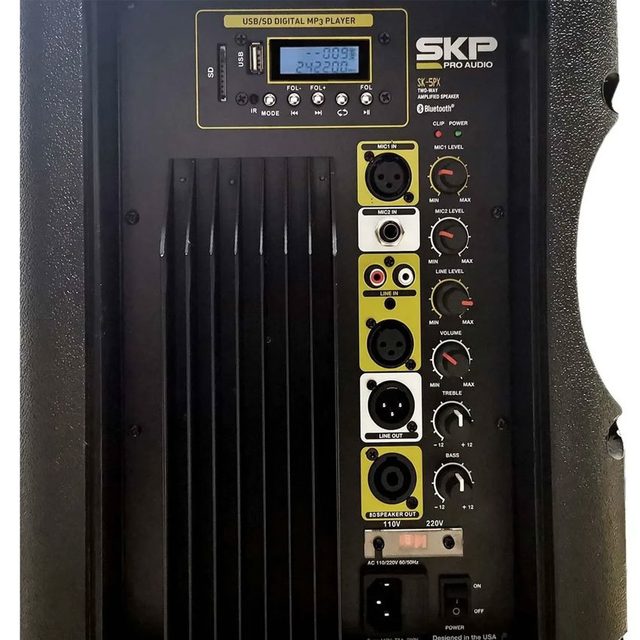 Bafle Potenciado Skp Sk-5px Woofer 15´´ Usb Bluetooth 1000w