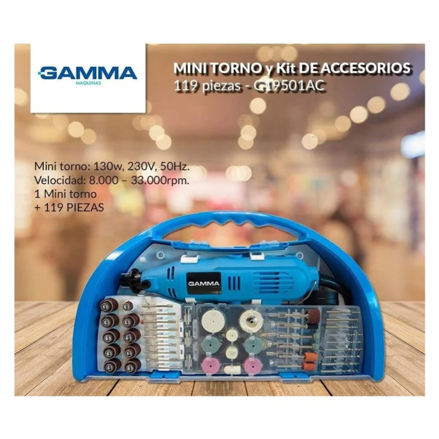 Minitorno Gamma 130 W + Kit De Accesorios 119 Pz G19501ac
