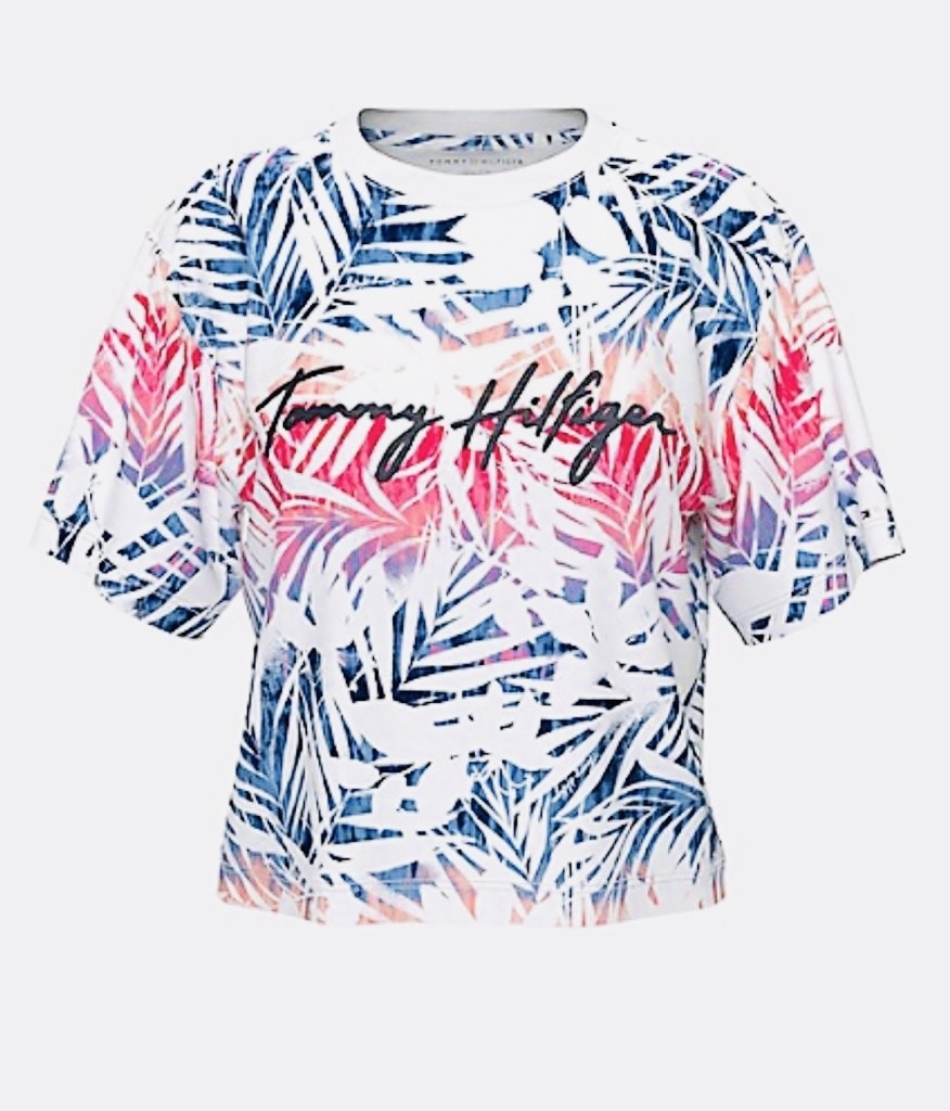 Camiseta Cropped Tommy Hilfiger Feminina - Colorida - TH110 - Tamanho PP